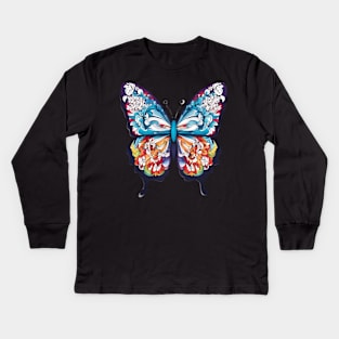 Butterfly Beauty Kids Long Sleeve T-Shirt